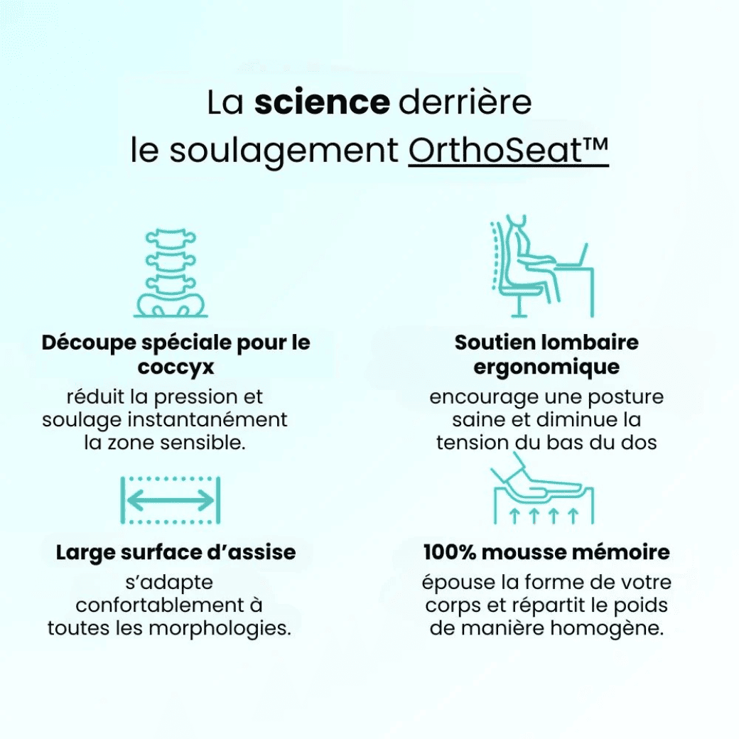 Le Total Confort - Coussin Lombaire + Coccyx Combo