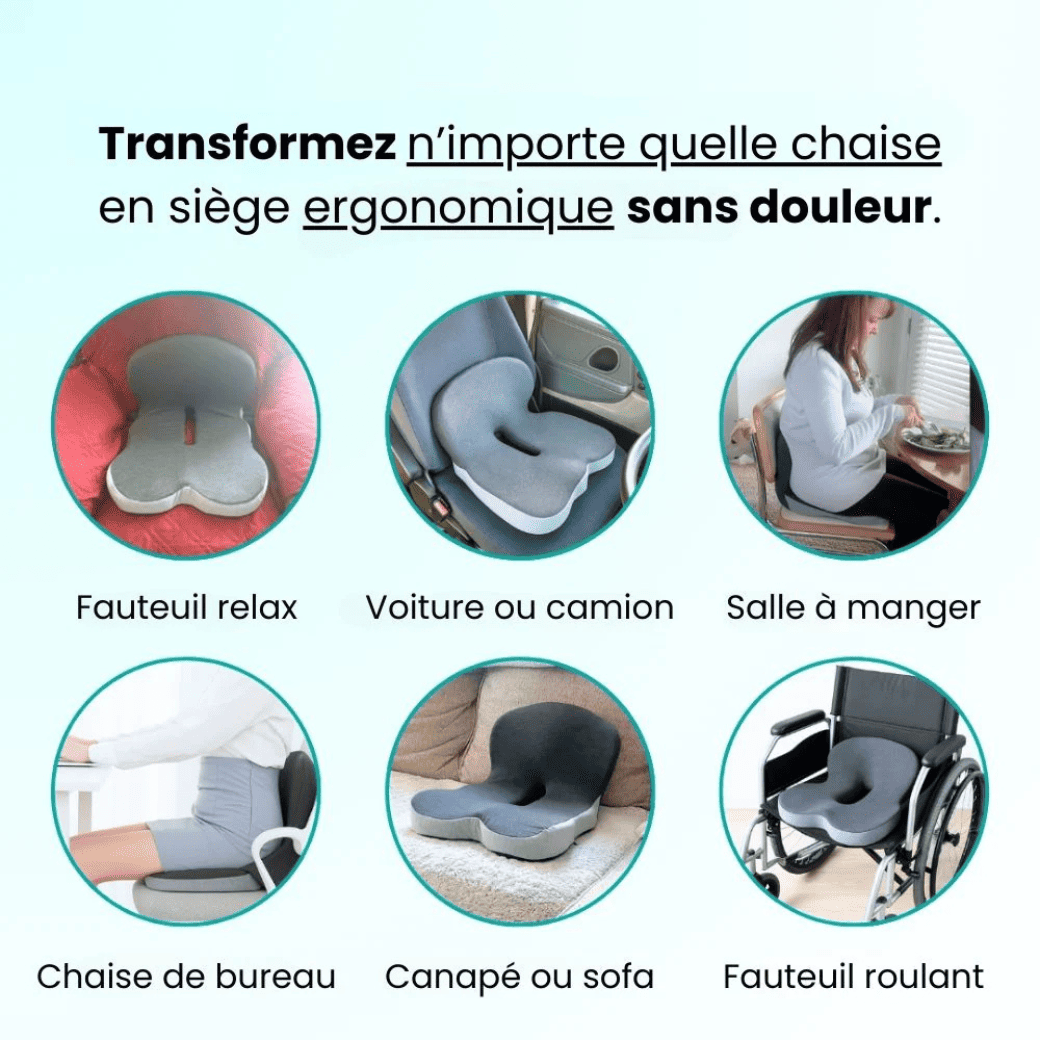 Le Total Confort - Coussin Lombaire + Coccyx Combo