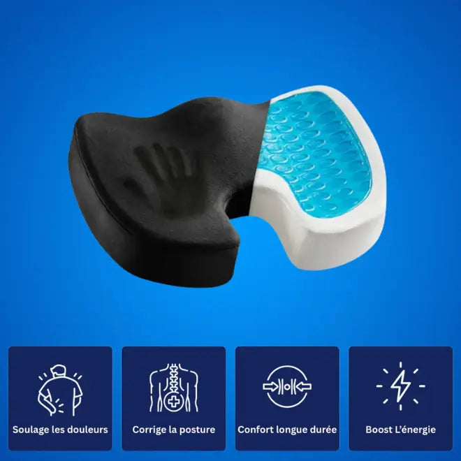 Coussin Coccyx Gel | Soulagement Immédiat Forme en U