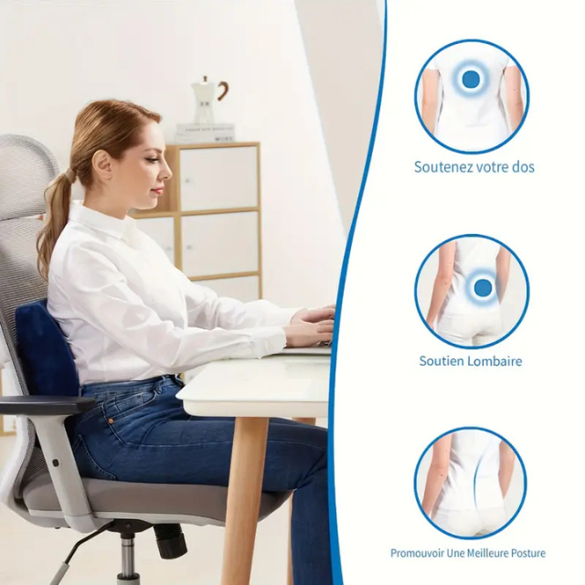 Coussin Lombaire Posture Télétravail
