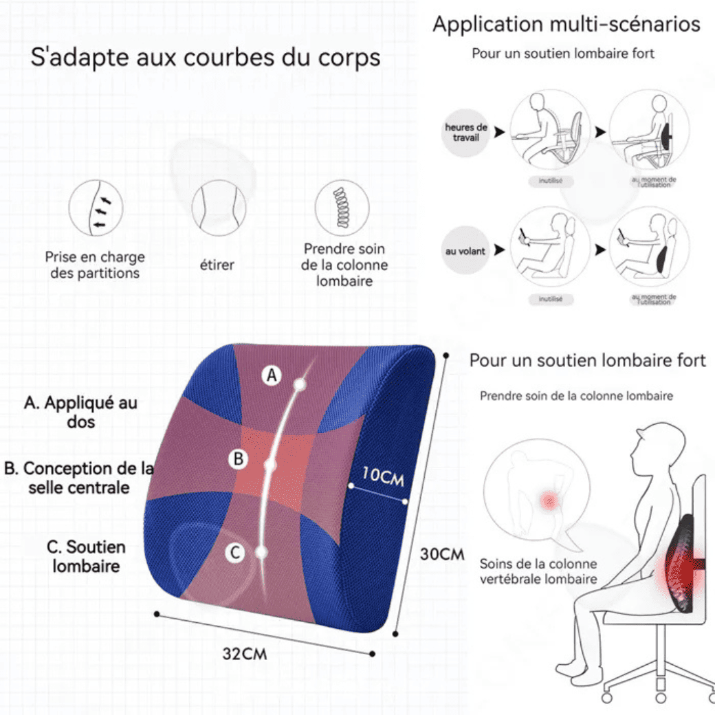 Le Sauveur De Dos - Coussin Lombaire Haute Densité