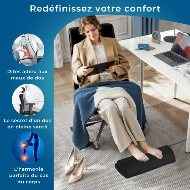 Repose-Pieds Ergonomique | Bureau Posture & Confort