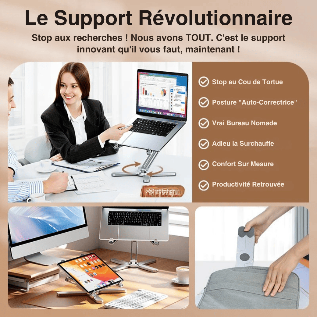 Le Redresseur De Posture - Support PC 360° Réglable